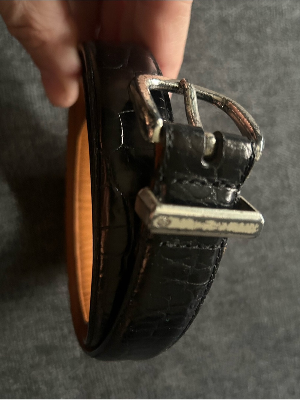 Vintage Lauren Ralph Lauren Dress Belt Womens Medium Black Leather